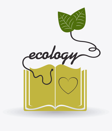 Ecology design over white background, vector illustration.のイラスト素材