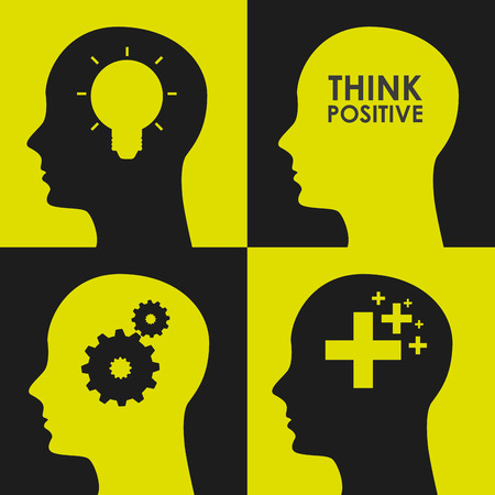 think positive design, vector illustration eps10 graphicのイラスト素材