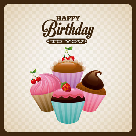 happy birthday design, vector illustration eps10 graphicのイラスト素材