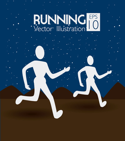 Sport design over blue background ,vector illustration.のイラスト素材