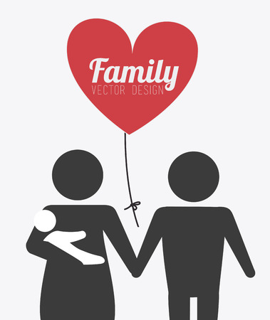 Family design over white background, vector illustration.のイラスト素材