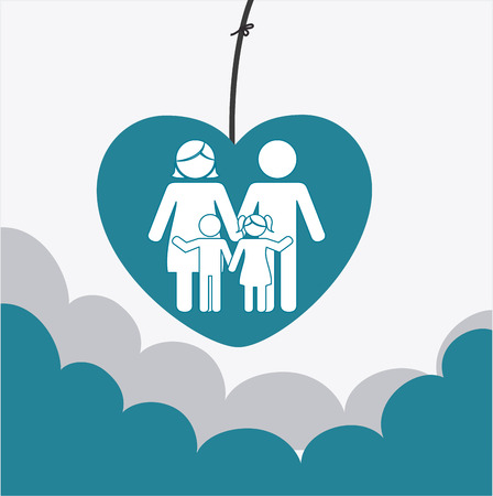 Family design over white background, vector illustration.のイラスト素材