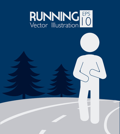 Sport design over blue background ,vector illustration.のイラスト素材