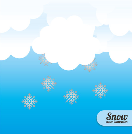 Snow Cloudscape design illustration.のイラスト素材