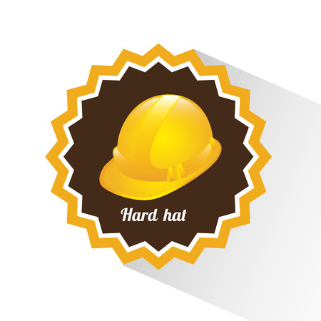 Construction hard hat design over white backgroundのイラスト素材