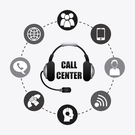 call center design illustrationのイラスト素材