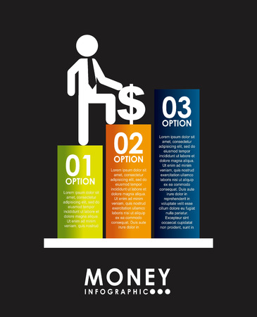 money infographics design illustrationのイラスト素材
