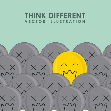 think different design illustrationのイラスト素材