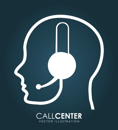 call center operator design illustrationのイラスト素材