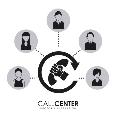 call center design illustrationのイラスト素材