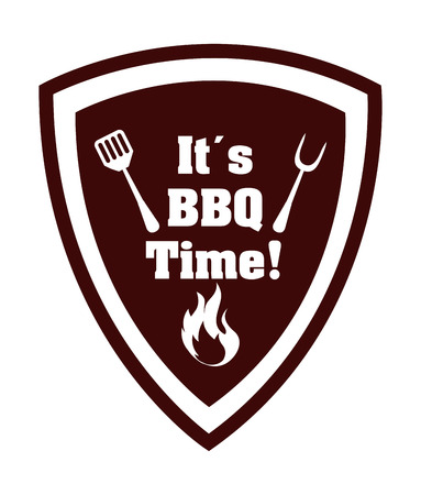 barbecue restaurant design illustrationのイラスト素材