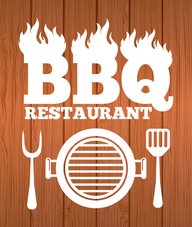 barbecue restaurant designのイラスト素材