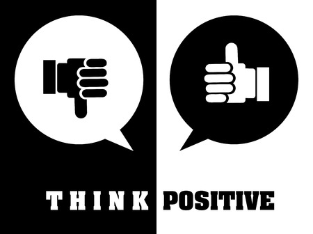 think positive designのイラスト素材