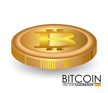 bitcoin Money design over white backgroundのイラスト素材