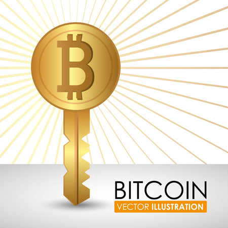 Bitcoin Money design over white backgroundのイラスト素材