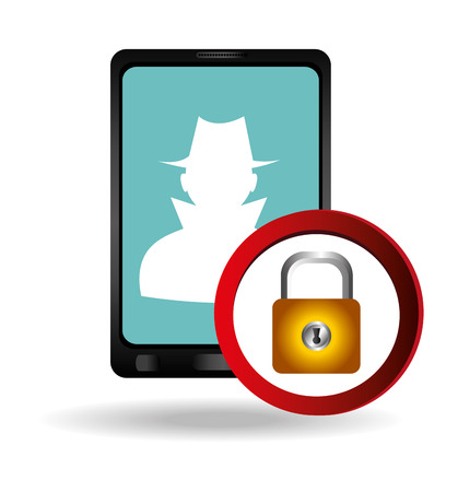 Security system design over white backgroundのイラスト素材