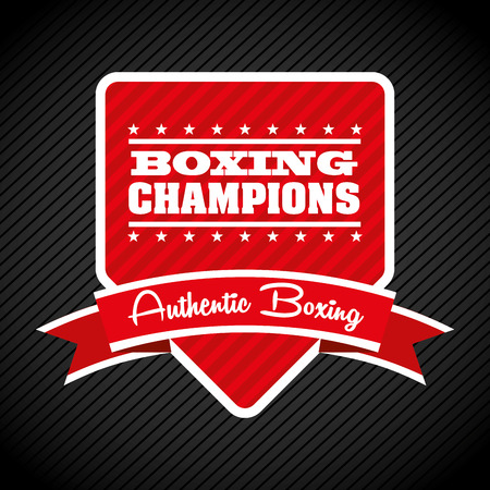 boxing emblem design, vector illustration のイラスト素材