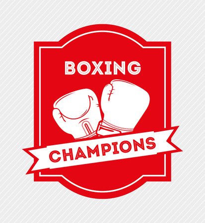 boxing emblem design, vector illustration のイラスト素材