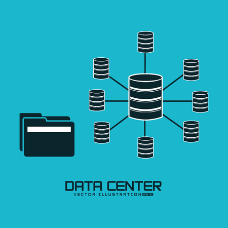 data center design, vector illustration eps10 graphicのイラスト素材