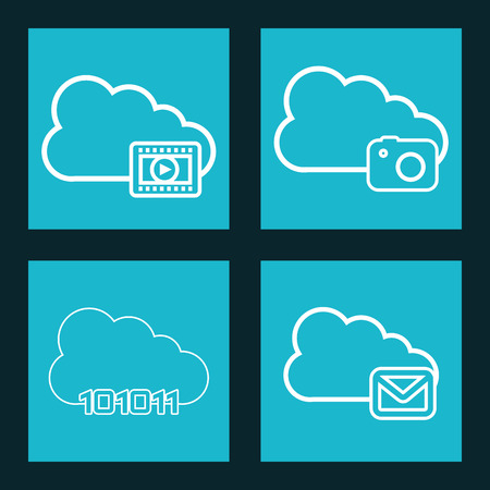 cloud security design, vector illustration のイラスト素材