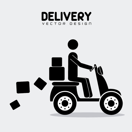 Delivery design over white background, vector illustration.のイラスト素材
