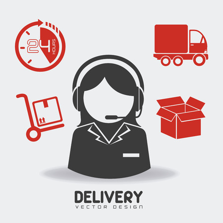 Delivery design over white background, vector illustration.のイラスト素材