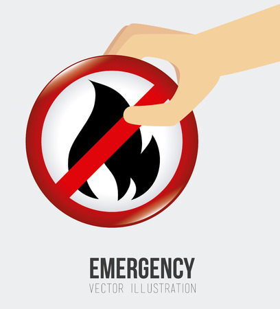 Emergency design over white background, vector illustration.のイラスト素材