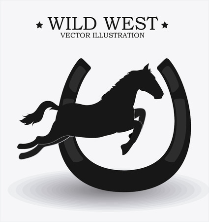 Western design over white background, vector illustration.のイラスト素材