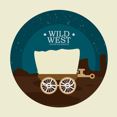 Western design over beige background, vector illustration.のイラスト素材