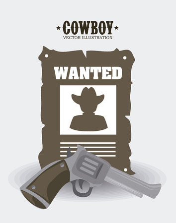 Western design over white background, vector illustration.のイラスト素材