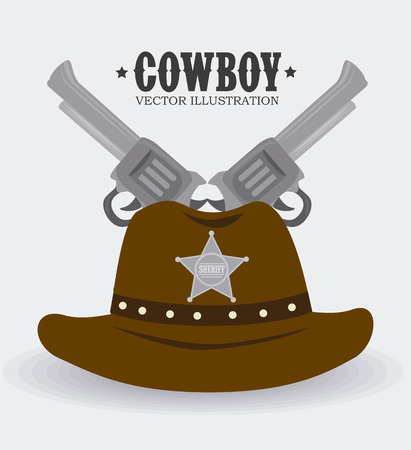 Western design over white background, vector illustration.のイラスト素材