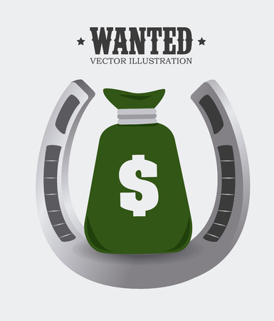 Western design over white background, vector illustration.のイラスト素材