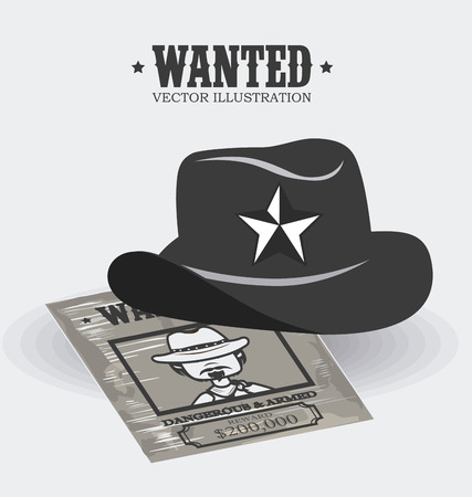 Western design over white background, vector illustration.のイラスト素材