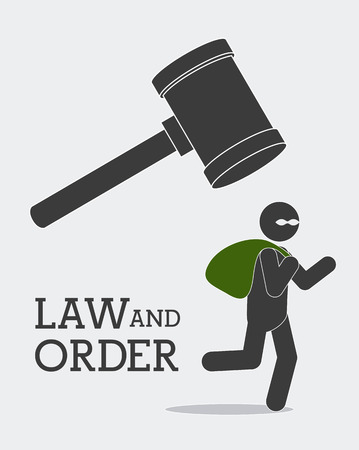 Law design over white background, vector illustration.のイラスト素材
