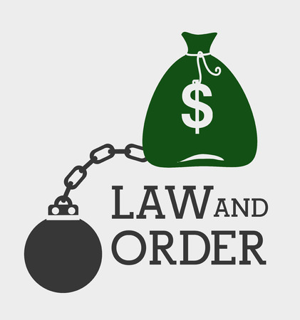 Law design over white background, vector illustration.のイラスト素材