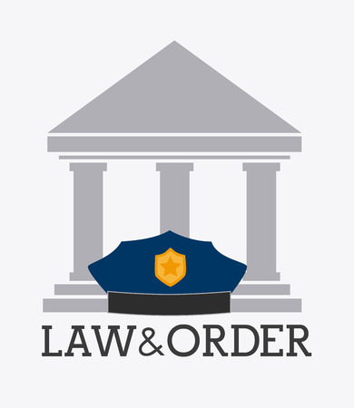 Law design over white background, vector illustration.のイラスト素材