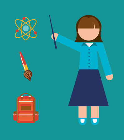 teacher school design, vector illustration eps10 graphicのイラスト素材