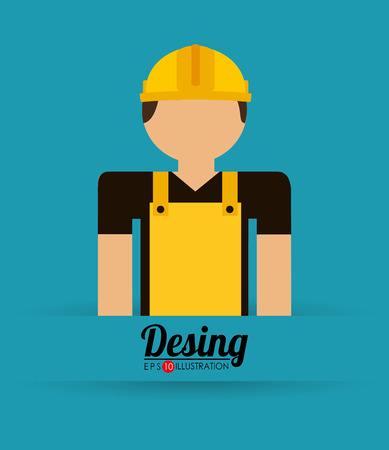 builder man design, vector illustration eps10 graphicのイラスト素材