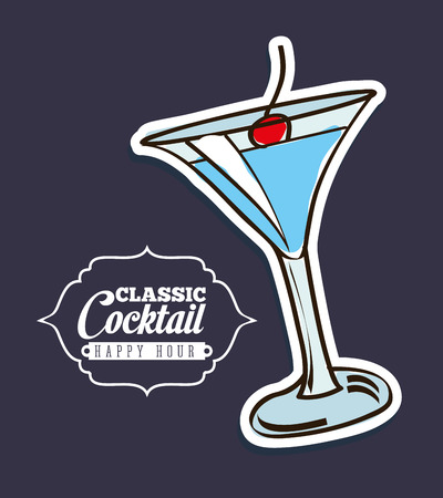 classic cocktail design, vector illustration eps10 graphicのイラスト素材