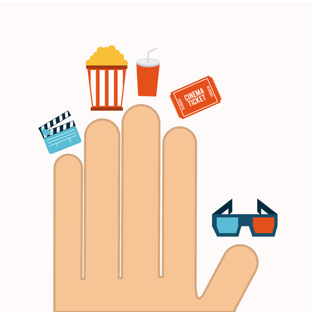 cinema concept design, vector illustration  graphicのイラスト素材