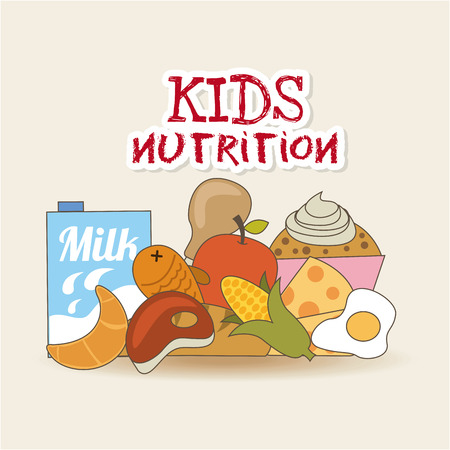 kids nutrition design, vector illustration  graphicのイラスト素材