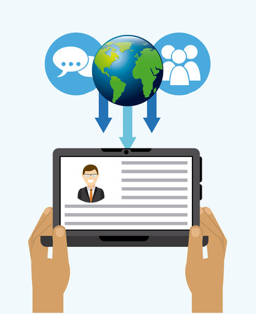 social networking design, vector illustration  graphicのイラスト素材