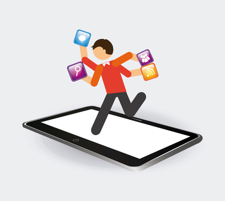 social media design, vector illustration  graphicのイラスト素材