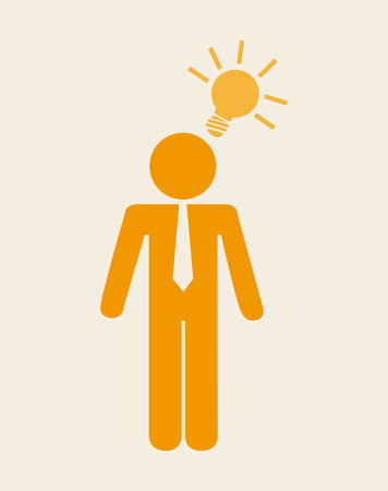 bulb idea design, vector illustration  graphicのイラスト素材