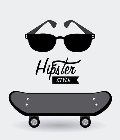 Hipster design over white background, vector illustration.のイラスト素材