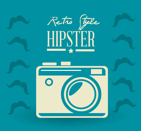 Hipster design over blue background, vector illustration.のイラスト素材