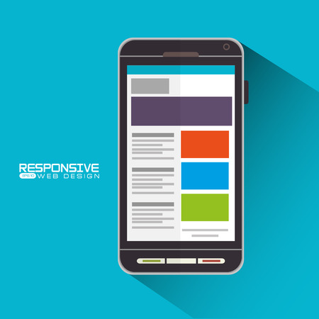 Web design over blue background, vector illustration.のイラスト素材