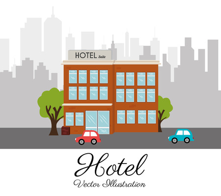 Hotel design over white background, vector illustration.のイラスト素材