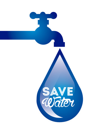 save the water design, vector illustration eps10 graphicのイラスト素材