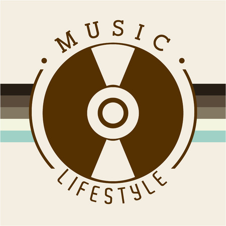 music lifestyle design, vector illustration  graphicのイラスト素材